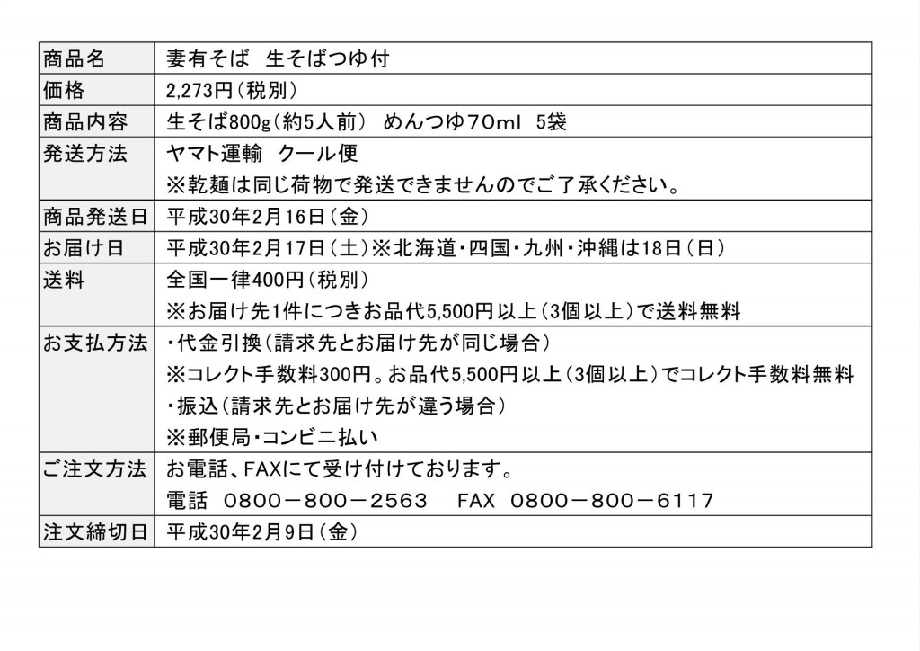 H30_生そば　商品概要